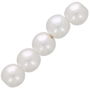 Perles rondes 5 mm imitation perle d'eau douce - Blanc nacré x80|raw }}