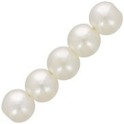 Perles rondes 6 mm imitation perle d'eau douce - Crème nacré x60