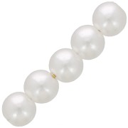 Perles rondes 6 mm imitation perle d'eau douce - Blanc nacré x60