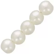 Perles rondes 8 mm imitation perle d'eau douce - Crème nacré x50