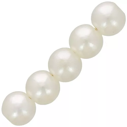 Perles rondes 8 mm imitation perle d'eau douce - Crème nacré x50