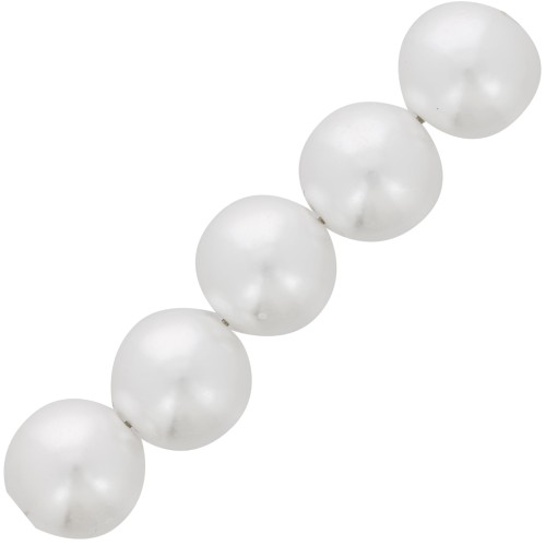 Perles rondes 12 mm imitation perle d'eau douce - Blanc nacré x30