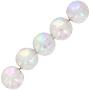 Perles rondes en acrylique 12 mm - Transparent effet AB x8|raw }}