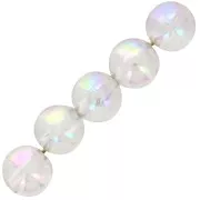 Perles rondes en acrylique 12 mm - Transparent effet AB x8