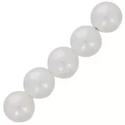 Perles rondes 14 mm imitation perle d'eau douce - Blanc nacré x20
