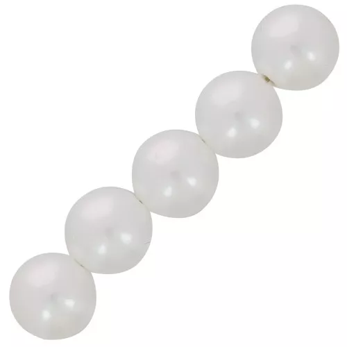 Perles rondes 14 mm imitation perle d'eau douce - Blanc nacré x20