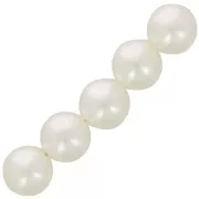 Perles rondes 16 mm imitation perle d'eau douce - Crème nacré x15