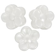 Perles fleurs 8 mm - imitation perle d'eau douce - Crème nacré x30|raw }}