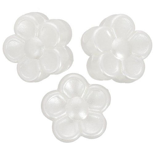 Perles fleurs 8 mm - imitation perle d'eau douce - Crème nacré x30
