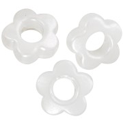 Perles fleurs 8 mm - imitation perle d'eau douce - Crème nacré x4|raw }}