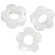 Perles fleurs 8 mm - imitation perle d'eau douce - Crème nacré x4