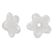 Fleurs 10 mm - imitation perle d'eau douce - Blanc nacré x20