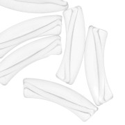 Perles tube incurvé en acrylique transparent 35x11mm Transparent x6|raw }}