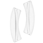 Perles tube incurvé 35x11mm en acrylique transparente -Transparent x6