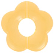 Perle fleur en acrylique transparent 26 mm Jaune Orangé x1|raw }}