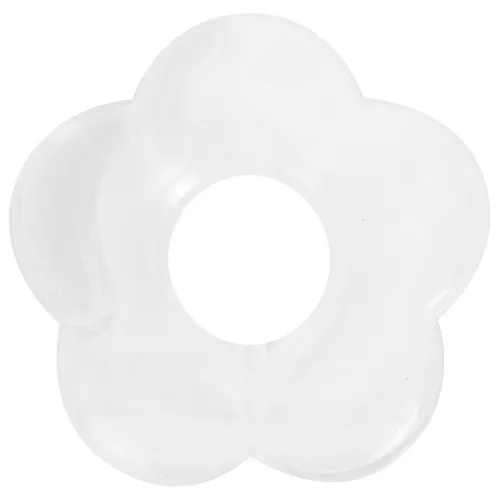 Perle fleur en acrylique transparent 26 mm Marbré blanc x1