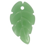 Pendentif feuille en verre 18x10 mm - Vert x1|raw }}
