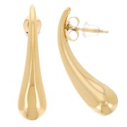 Boucles d'oreilles goutte d'eau 29x8 mm Acier inoxydable 316L Doré x2|raw }}