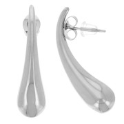 Boucles d'oreilles goutte d'eau 29x8 mm Acier inoxydable 316L x2|raw }}