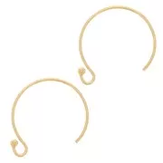 Crochets d'oreilles rond 13 mm - Gold filled (or laminé) x2