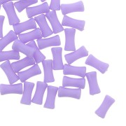 Perles tube de bambou en acrylique opaque 11x5 mm Lilas x30|raw }}