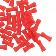 Perles tube de bambou en acrylique opaque 13x5 mm Rouge x15|raw }}