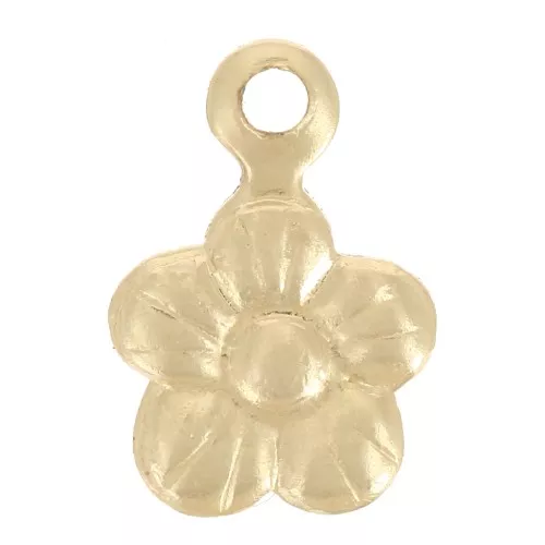 Mini breloque fleur 6 mm - Gold filled (or laminé) x1