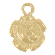 Mini breloque fleur rose 6.5 mm - Gold filled (or laminé) x1|raw }}