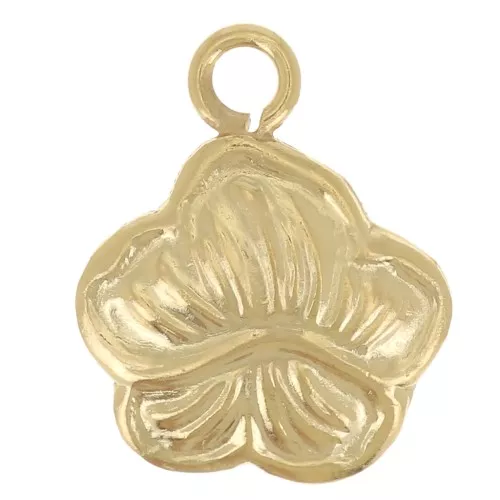 Breloque fleur 7 mm - Gold filled (or laminé) x1
