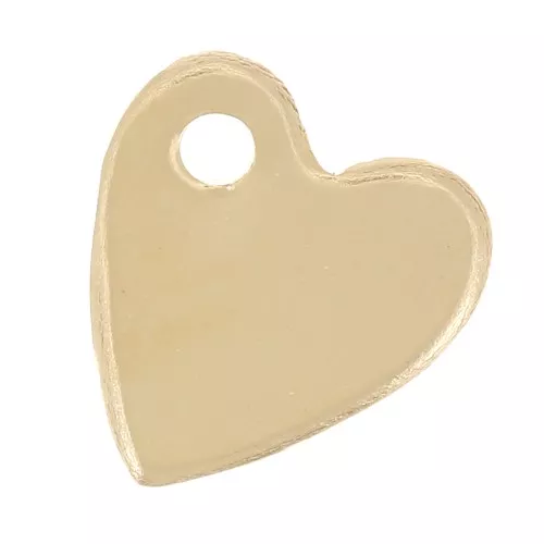Sequin coeur 7x6.5 mm - Gold filled (or laminé) x1