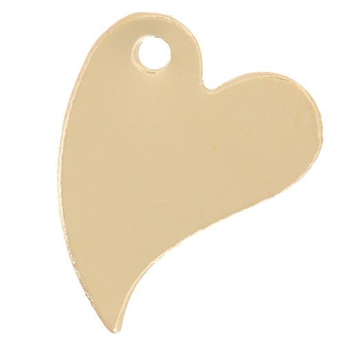 Sequin coeur 12x9 mm - Gold filled (or laminé) x1