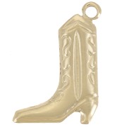 Pendentif santiag - botte de cowboy - 14x10 mm - Gold filled (or laminé) x1|raw }}