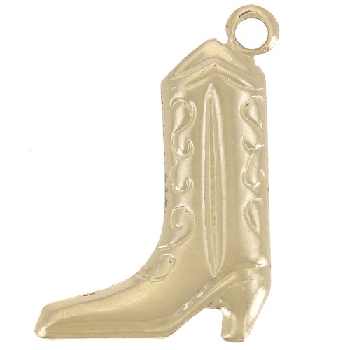 Pendentif santiag - botte de cowboy - 14x10 mm - Gold filled (or laminé) x1