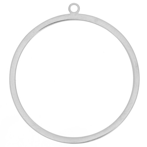 Pendentif rond 25 mm en Acier inoxydable 304L x1