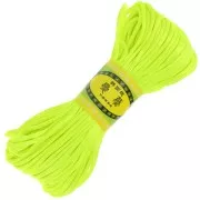 Cordon queue de rat polyester 2 mm - Jaune Fluo x20m