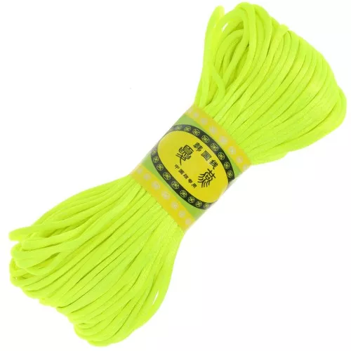 Cordon queue de rat polyester 2 mm - Jaune Fluo x20m