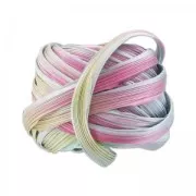 Ruban de soie Shibori Silver Lining Borealis x10cm