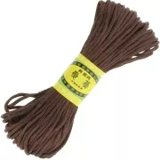 Cordon queue de rat polyester 2 mm - Marron x20m