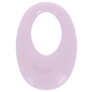 Pendentif ovale évidé en résine opaque 33x23 mm - Mauve x1