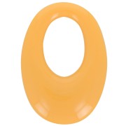 Pendentif ovale évidé en résine opaque 33x23 mm - Moutarde x1