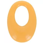 Pendentif ovale évidé en résine opaque 33x23 mm - Moutarde x1