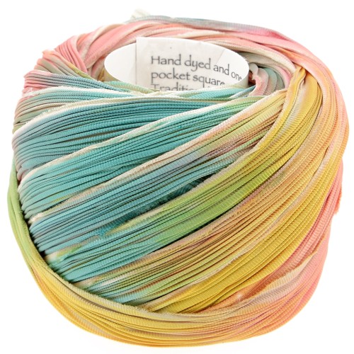 Ruban twill de soie Shibori Ecru Borealis x10cm