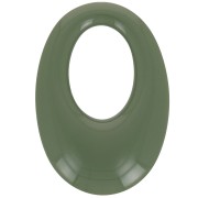 Pendentif ovale évidé en résine opaque 33x23 mm - Vert foncé x1|raw }}