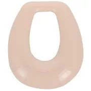 Pendentif goutte évidée en résine opaque 28x25 mm - Rose Nude x1