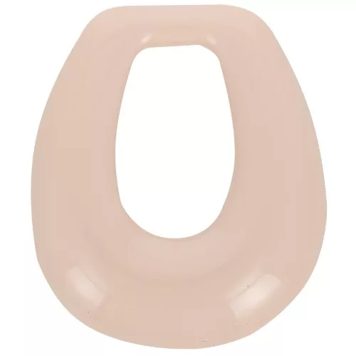 Pendentif goutte évidée en résine opaque 28x25 mm - Rose Nude x1