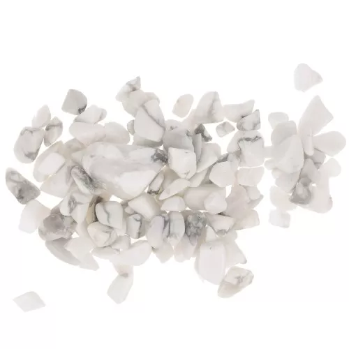Sachet de mini pierres roulées - éclats de pierres non percées - Howlite x20g