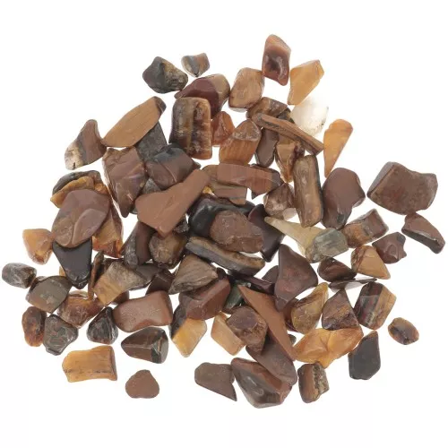 Sachet de mini pierres roulées - éclats de pierres non percées Oeil de tigre x20g