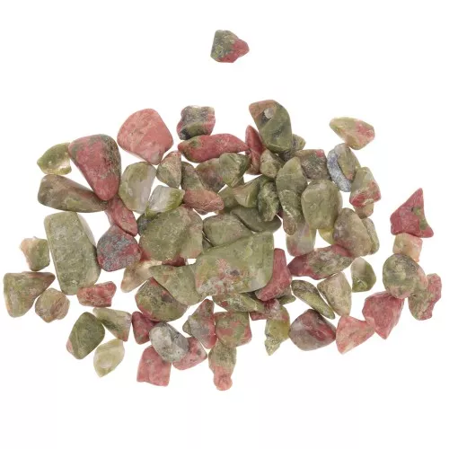 Sachet de mini pierres roulées - éclats de pierres non percées - Unakite x20g