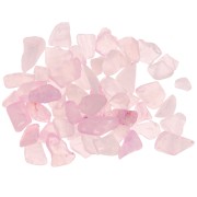 Sachet de mini pierres roulées teintées - éclats non percées - Quartz rose x20g|raw }}
