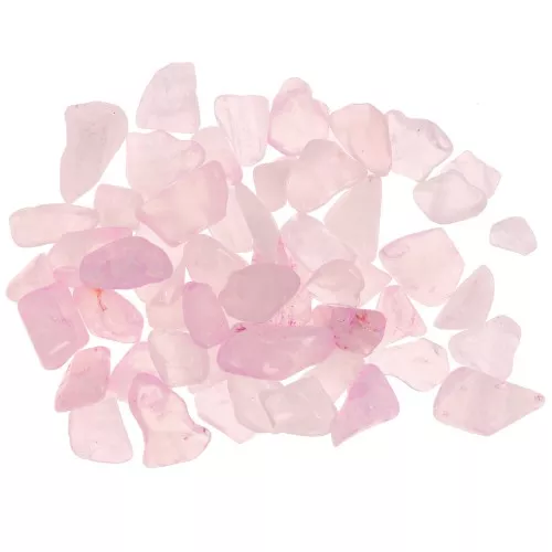 Sachet de mini pierres roulées teintées - éclats non percées - Quartz rose x20g